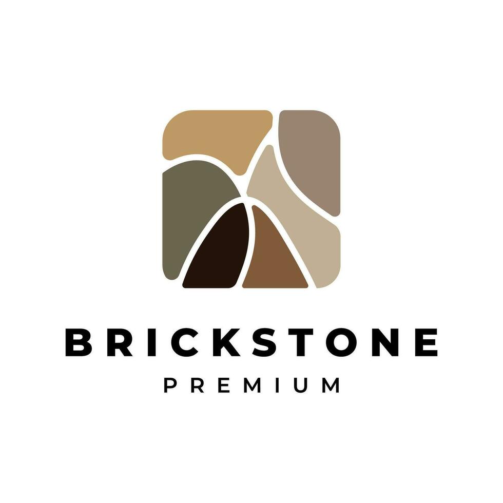 brick stone  logo vector simple illustration template icon graphic design