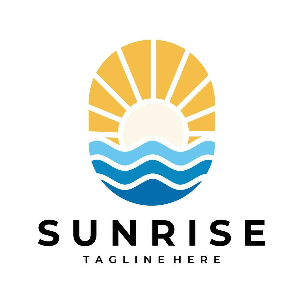 sunrise logo vector template  illustration design