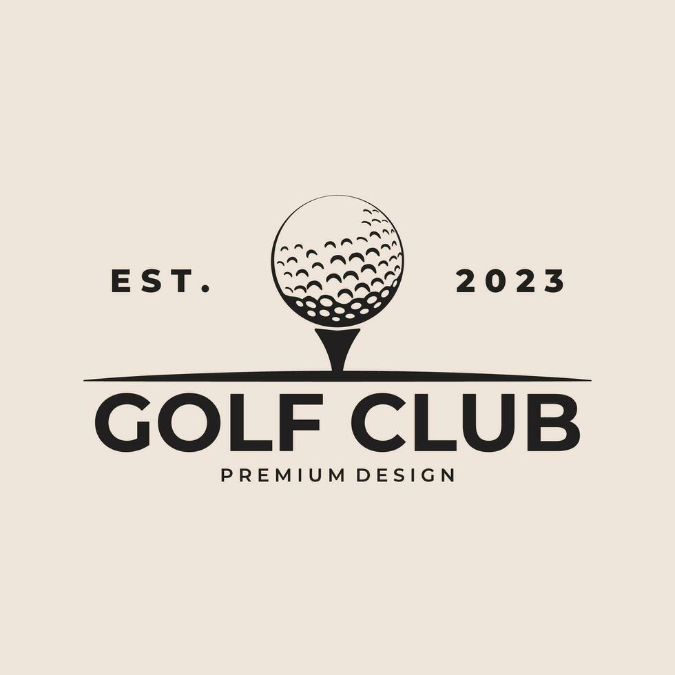 golf modelo logo vector sencillo diseño para golf club