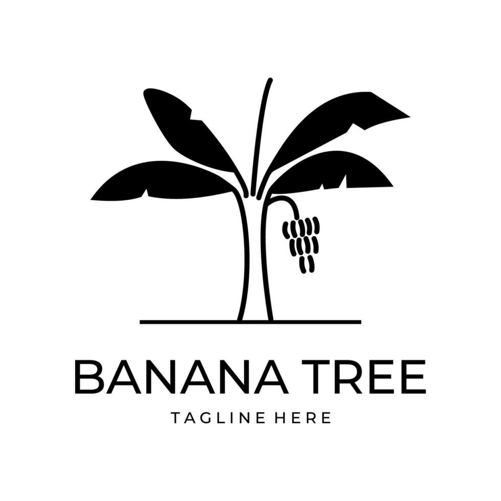 plátano árbol Clásico logo vector símbolo ilustración diseño