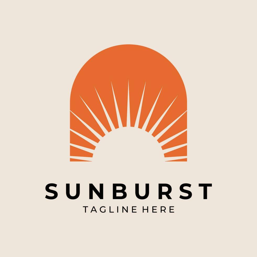 puesta de sol logo vector creativo mínimo diseño modelo. símbolo para corporativo negocio identidad