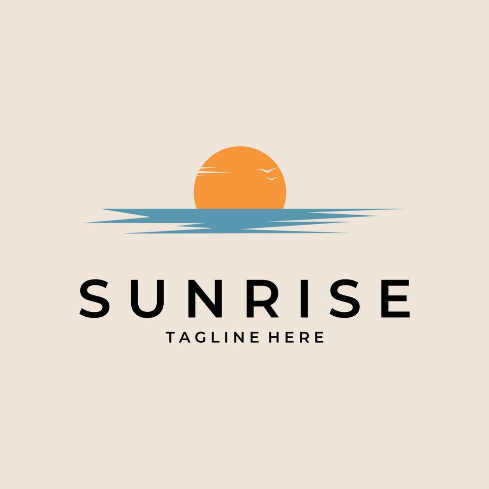 sunrise logo vector design concept
