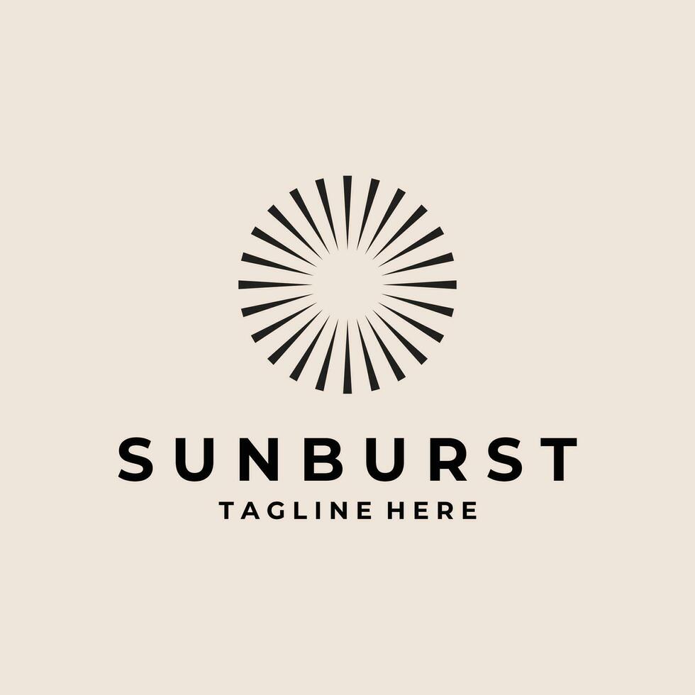 sunburst logo vector Creative Minimal design template. Symbol for Corporate Business Identity