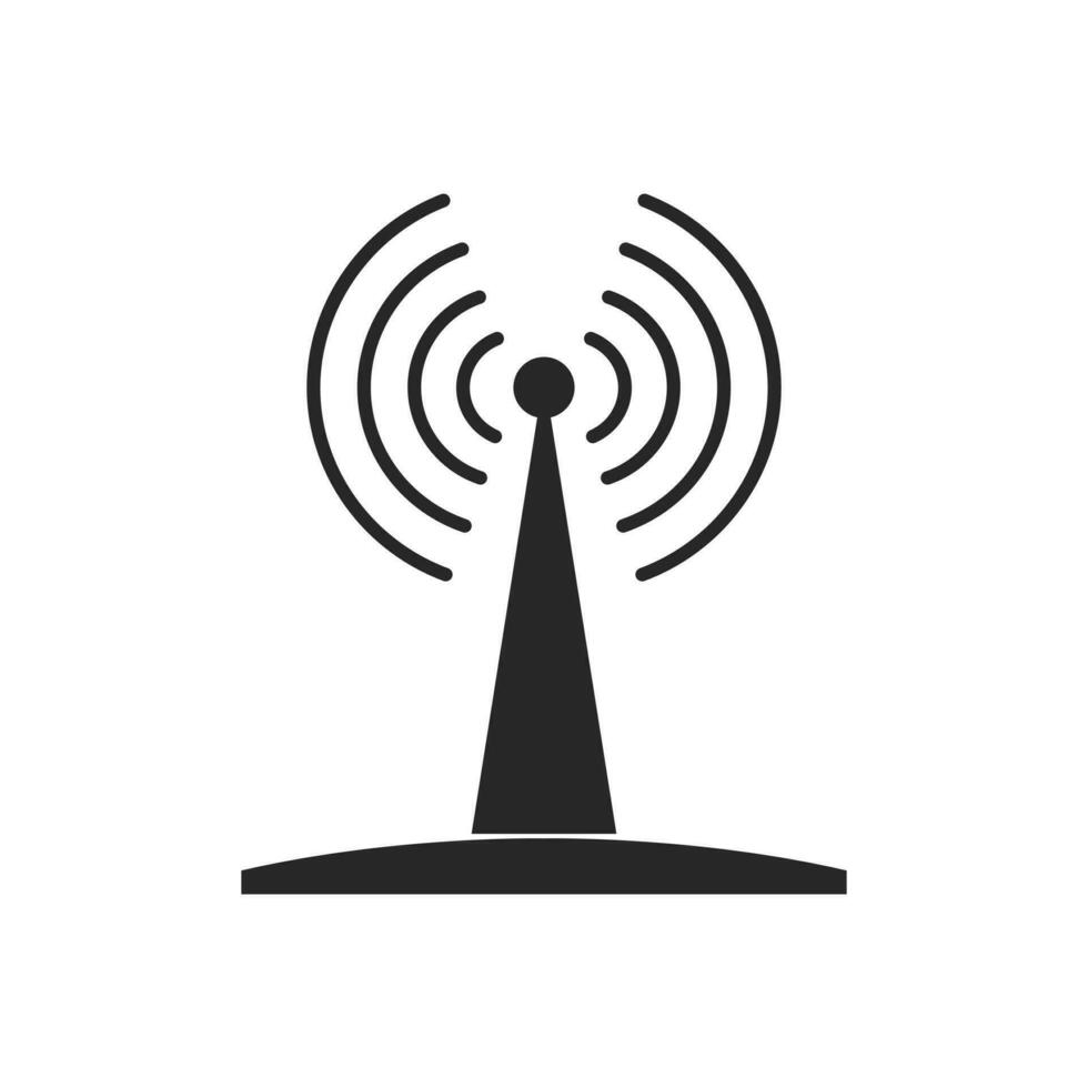 Antenna icon. Broadcast, transmitter. Vector illustration