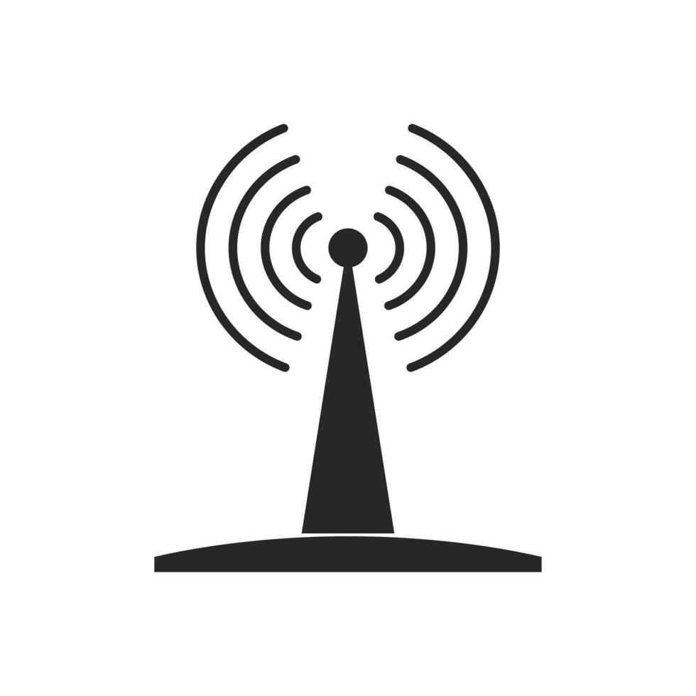 Antenna icon. Broadcast, transmitter. Vector illustration