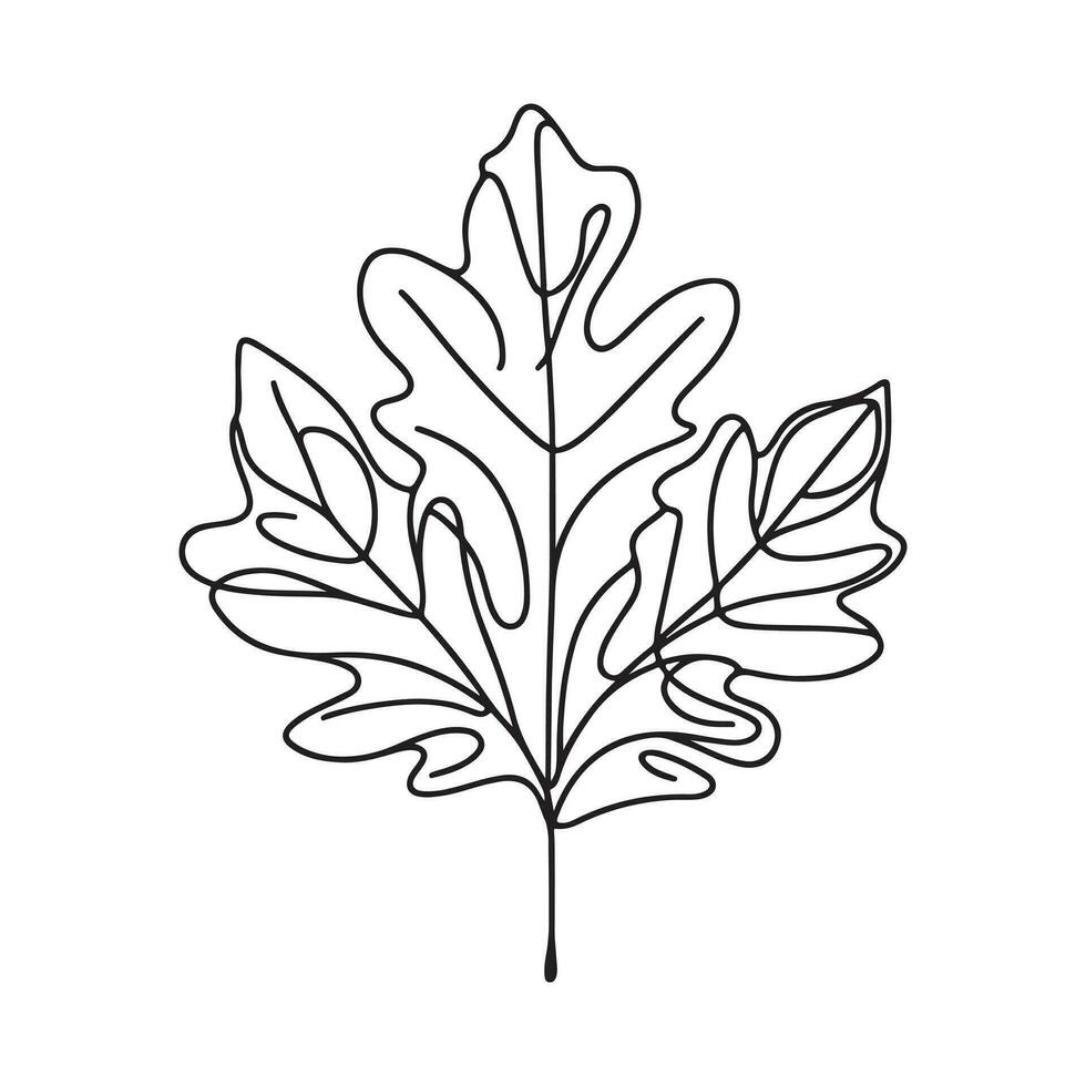 estético decorativo línea Arte ilustración de hoja, floral vector