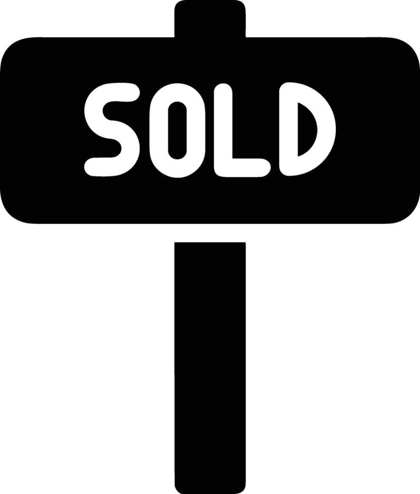 Sold icon symbol vector image . Illustration of the contract commercial label sold design image