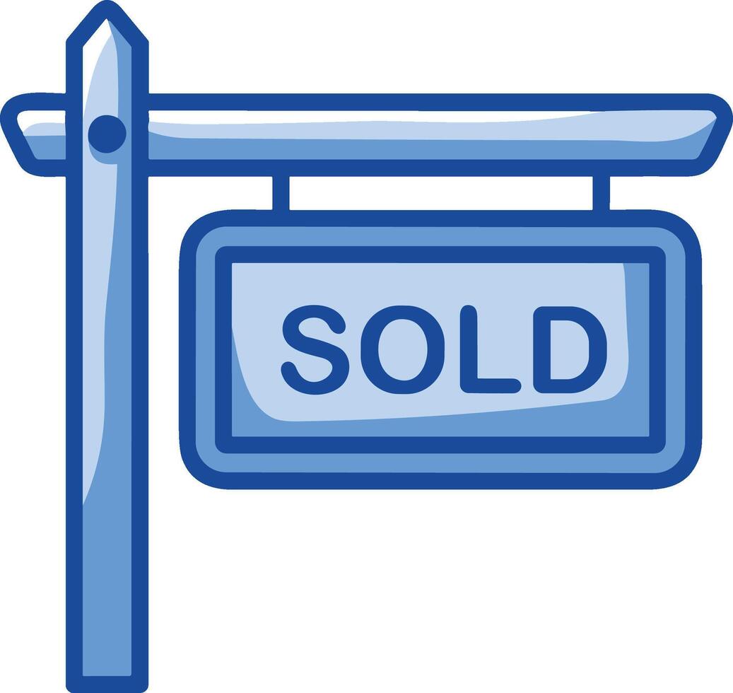 Sold icon symbol vector image . Illustration of the contract commercial label sold design image