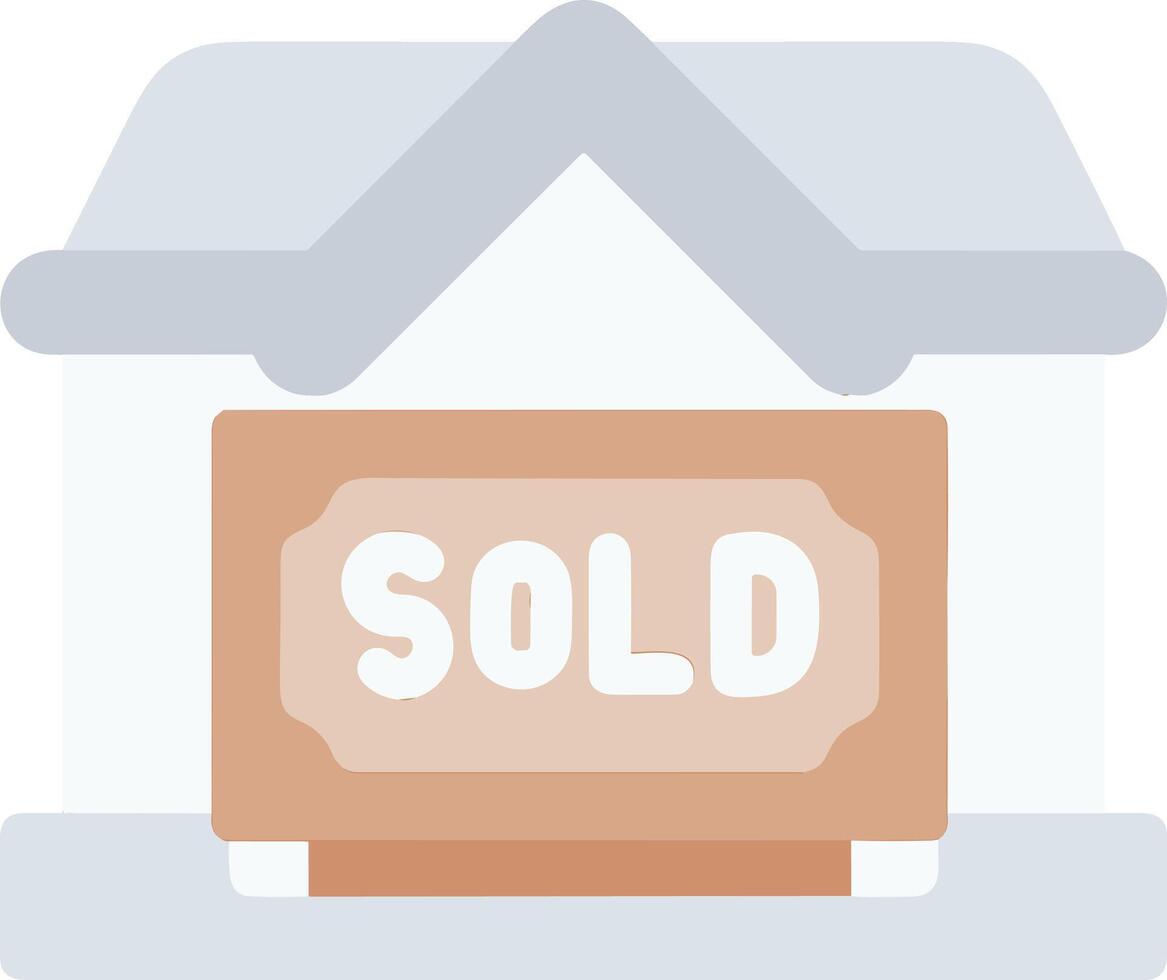 Sold icon symbol vector image . Illustration of the contract commercial label sold design image