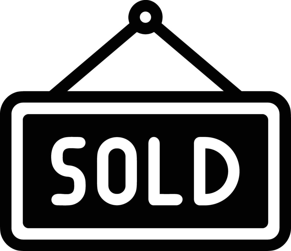 Sold icon symbol vector image . Illustration of the contract commercial label sold design image