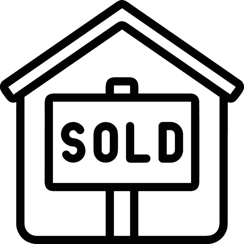 Sold icon symbol vector image . Illustration of the contract commercial label sold design image