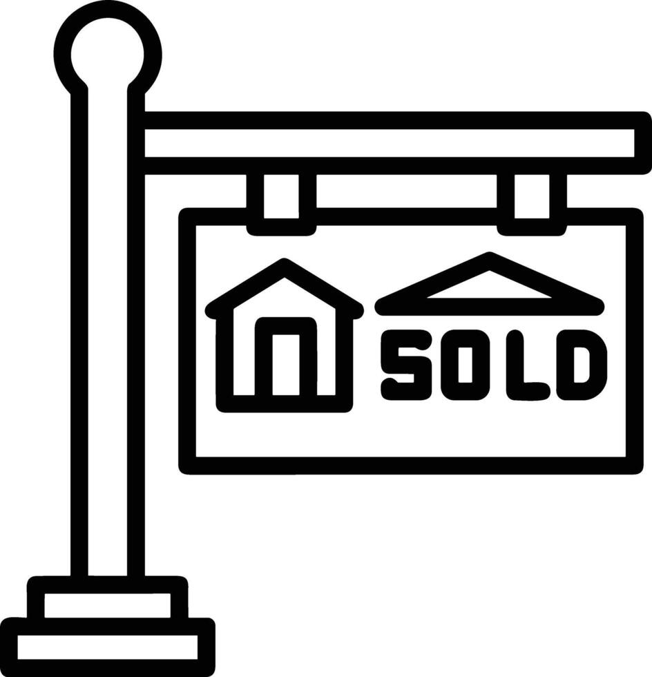 Sold icon symbol vector image . Illustration of the contract commercial label sold design image