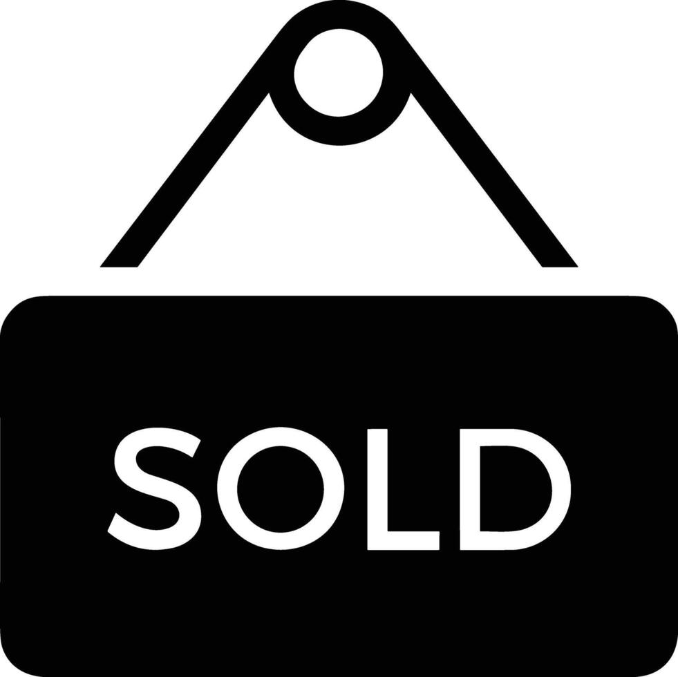 Sold icon symbol vector image . Illustration of the contract commercial label sold design image