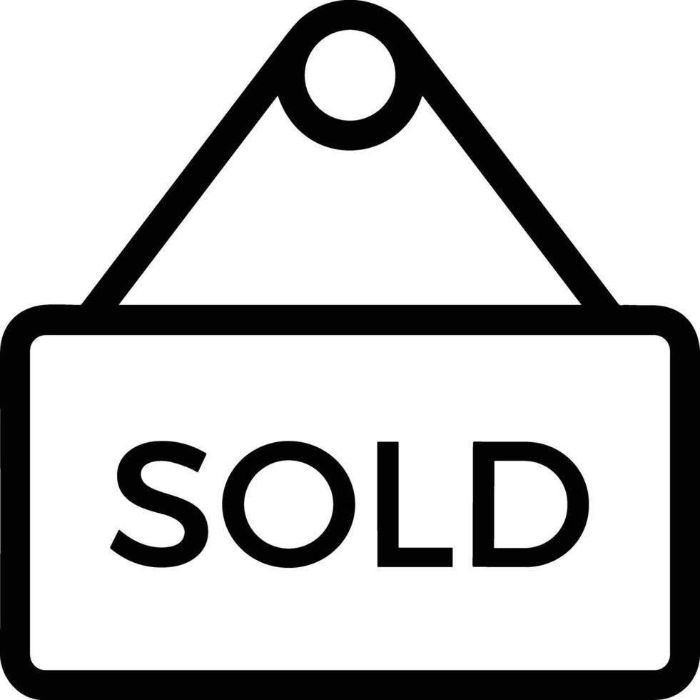 Sold icon symbol vector image . Illustration of the contract commercial label sold design image