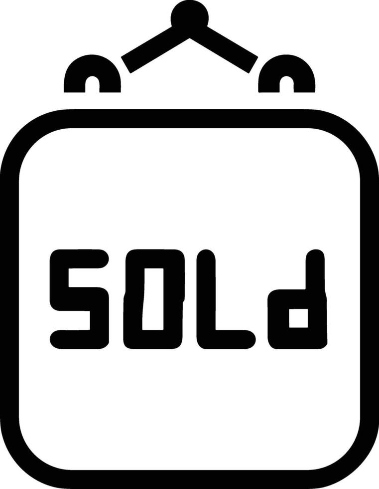 Sold icon symbol vector image . Illustration of the contract commercial label sold design image