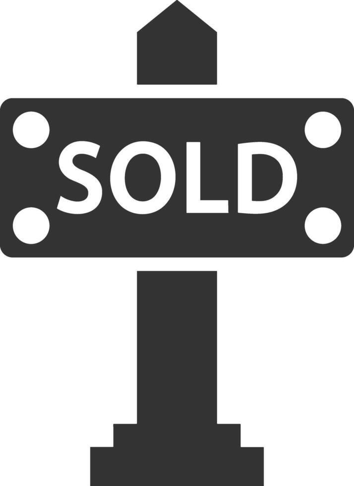 Sold icon symbol vector image . Illustration of the contract commercial label sold design image