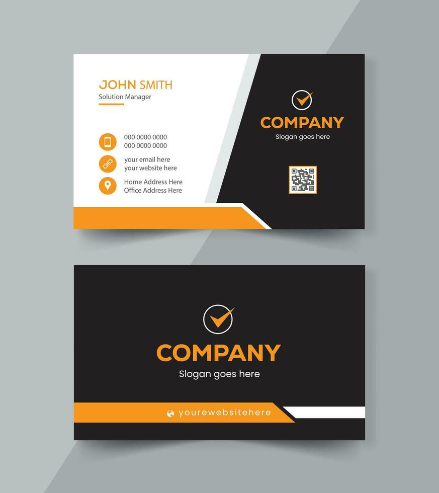 Modern Corporate business card design . double sided business card design template . blue gradation business card inspiration vector