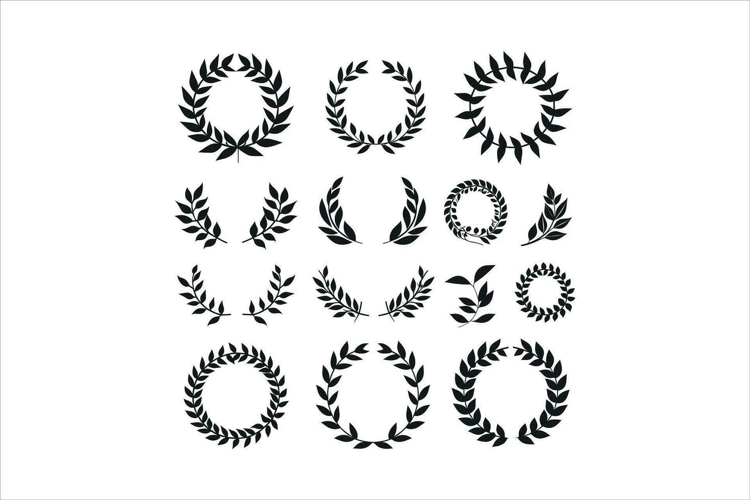 Laurel icon Vector art. Black, dark design. Perfect for invitations  greeting cards, quotes, blogs