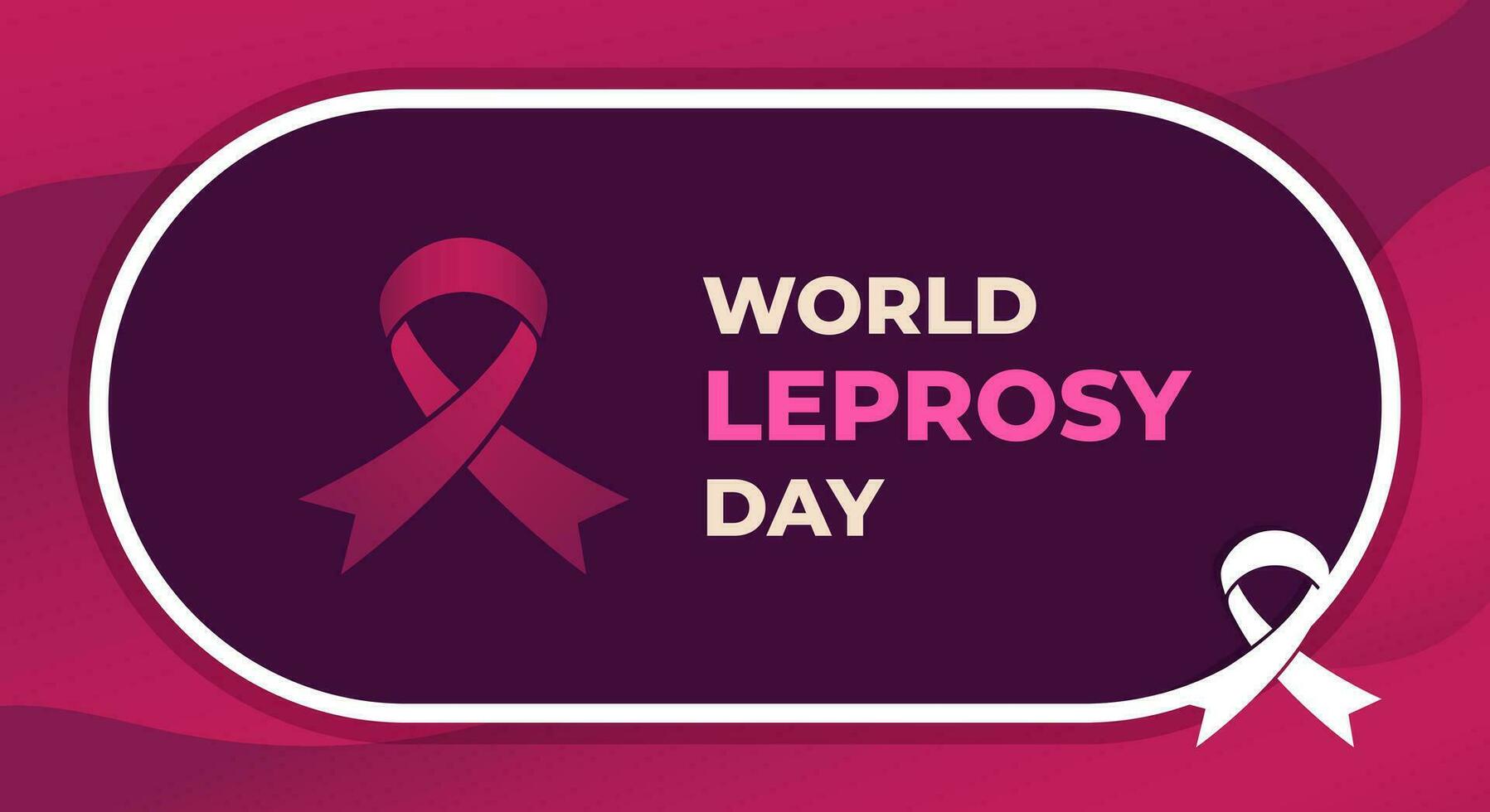 World Leprosy Day in January. Skin disease vector template with awareness ribbon symbol for background element, banner, poster