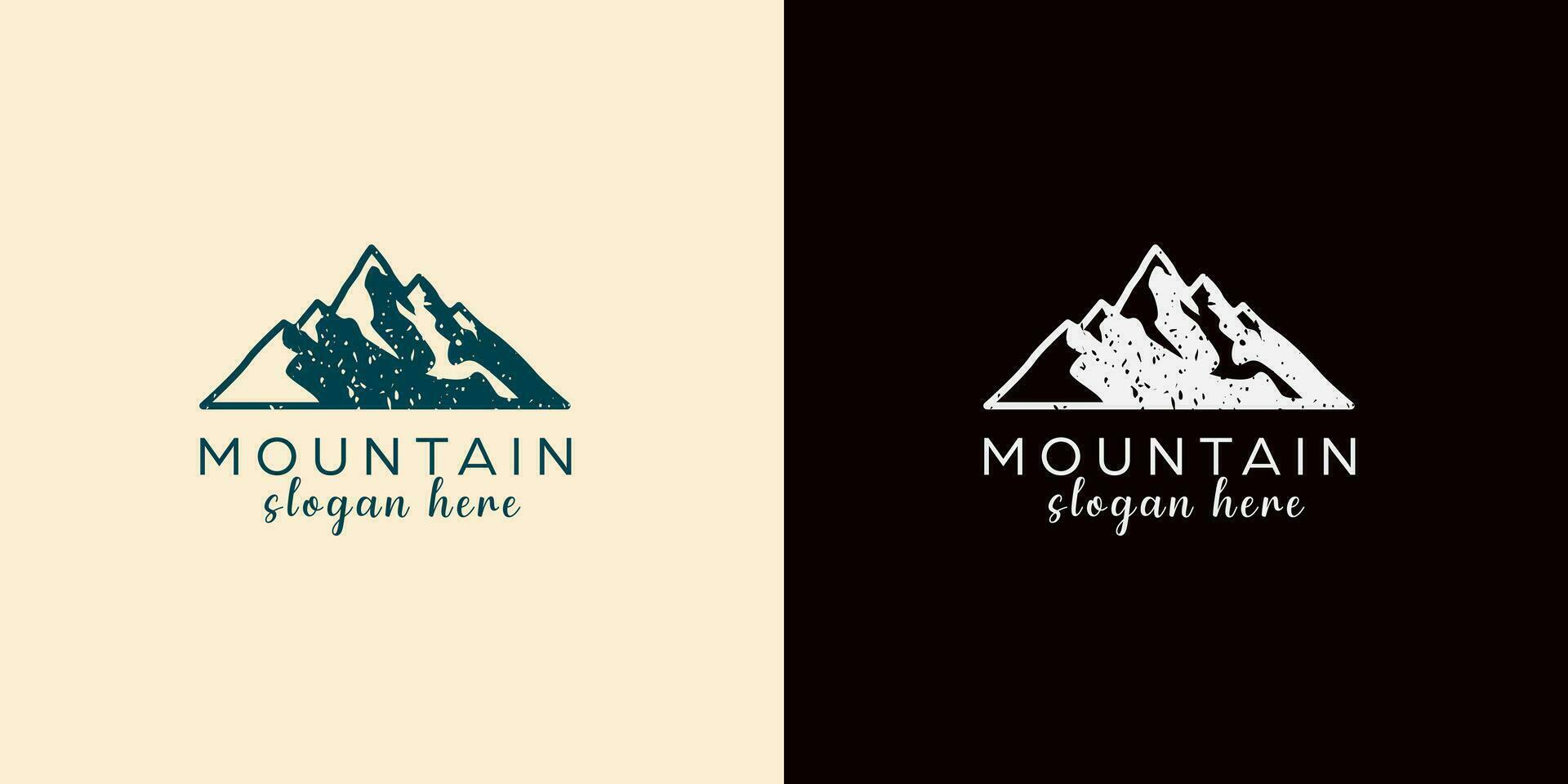 Mountain logo abstract vector design. Logotype template for extreme sport, climbers, nature adventures, explorers