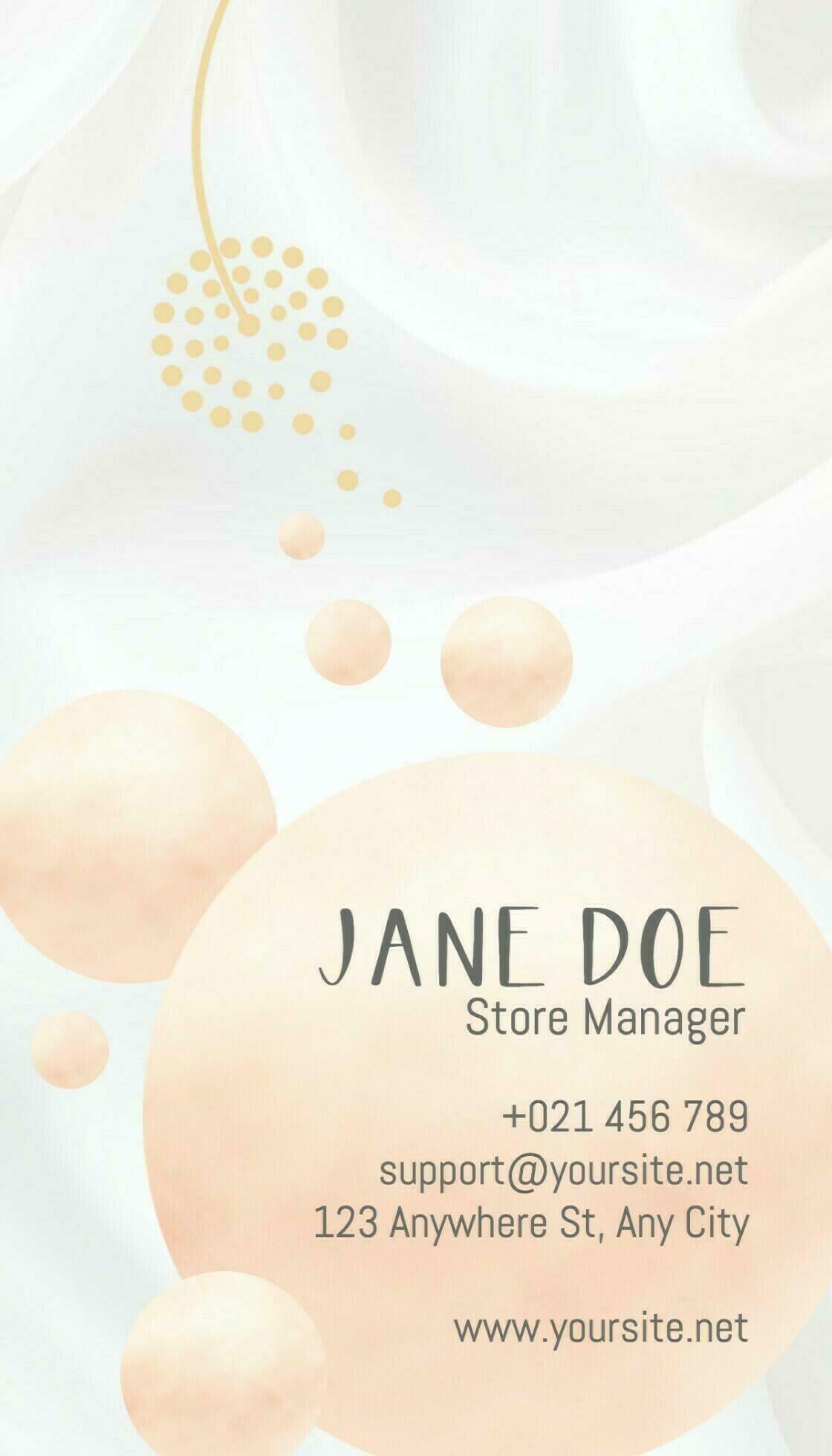 Peach Name Card for Your Business 35766634 Template