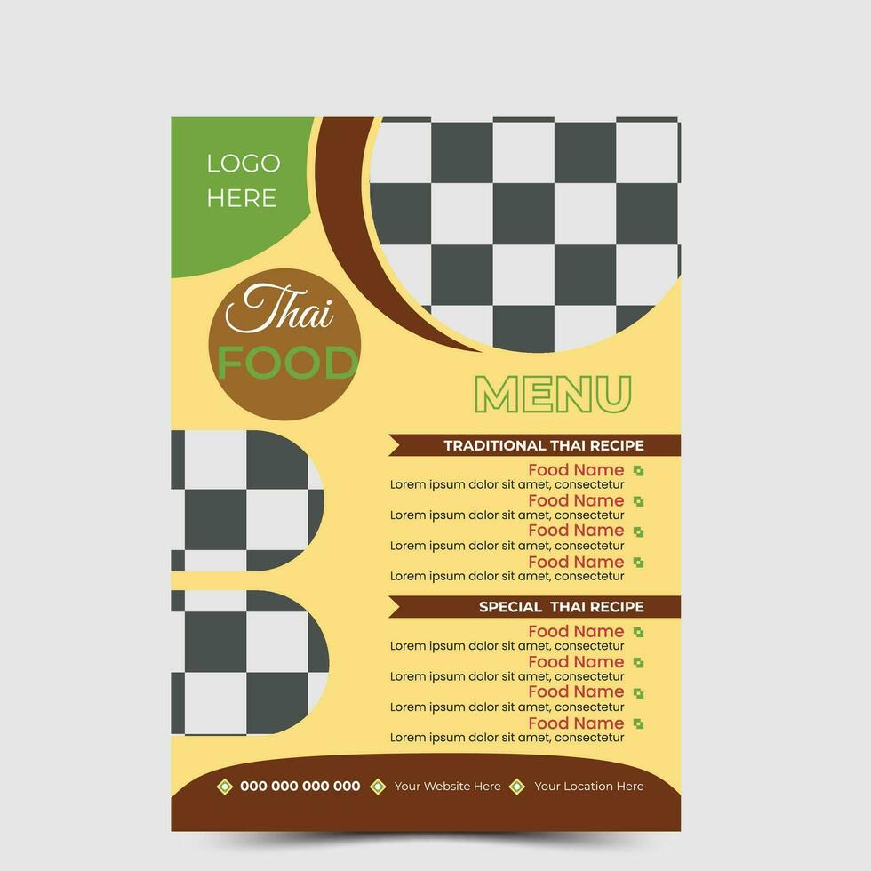 Modern menu Design Template vector