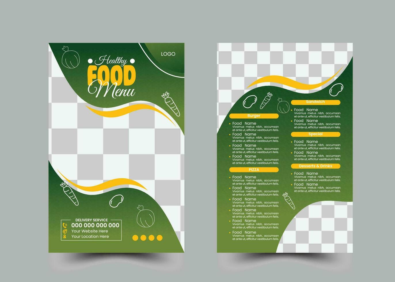Modern menu Design Template vector