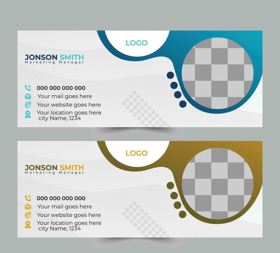 Modern Business Email Signature Design Template vector