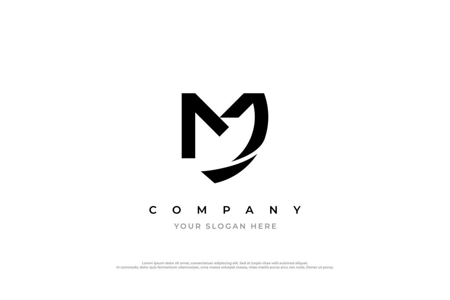 Initial Letter MJ Logo or JM Monogram Logo Design vector