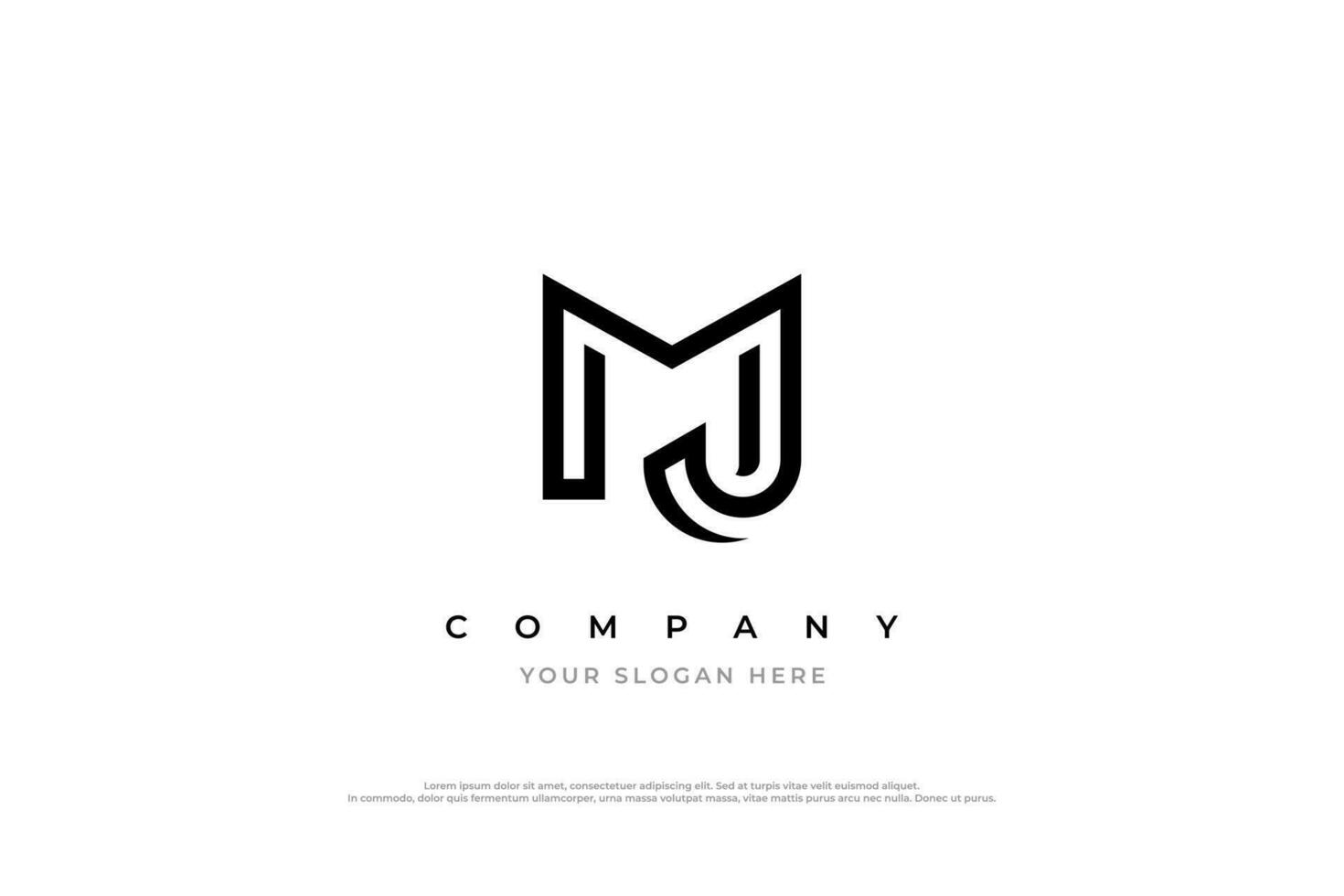 Initial MJ Logo or JM Logo Design vector