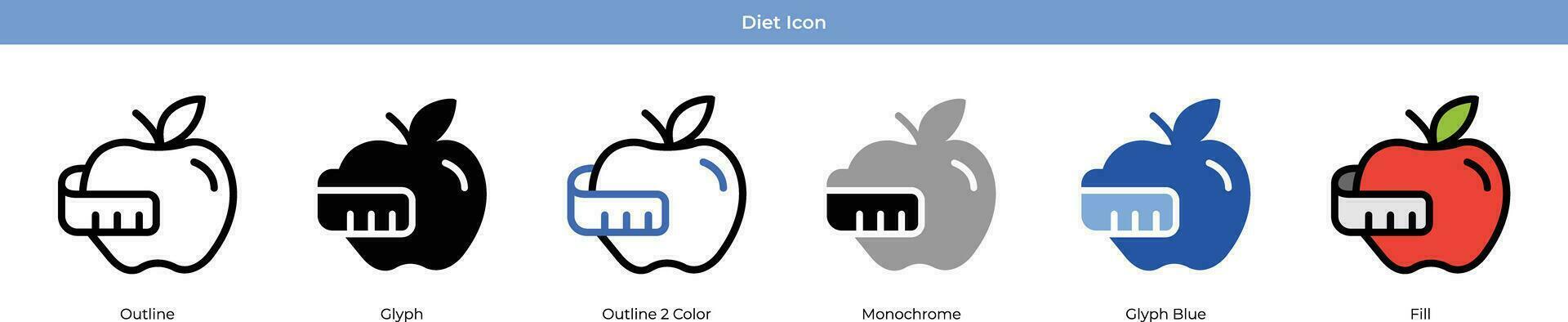 dieta vector icono