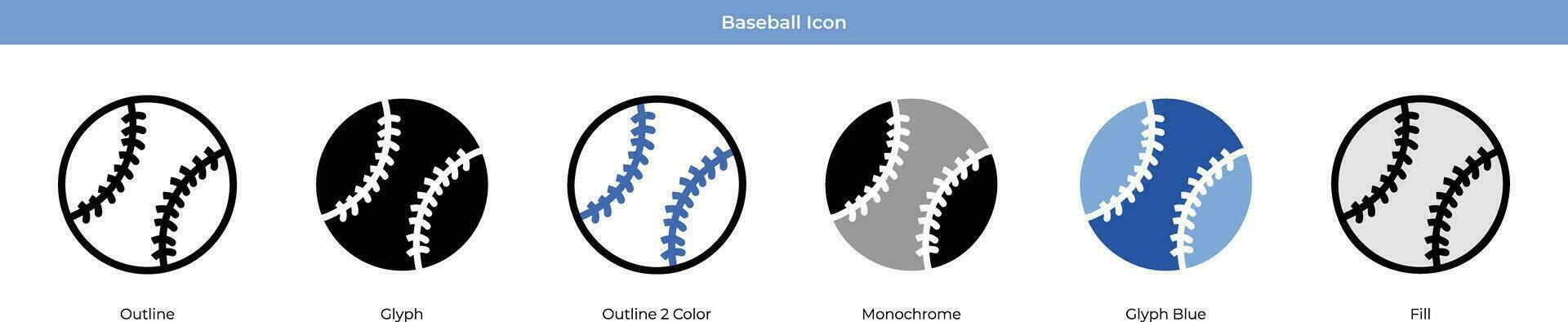 icono de vector de béisbol