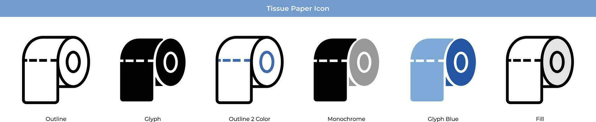 pañuelo de papel papel vector icono