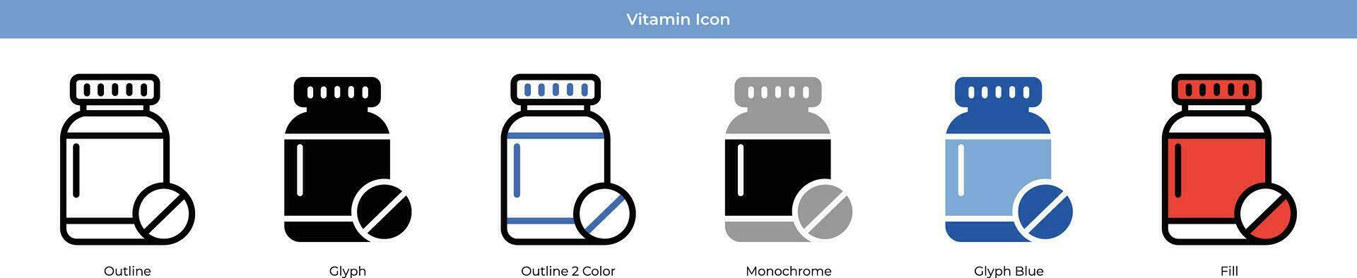 vitamina vector icono