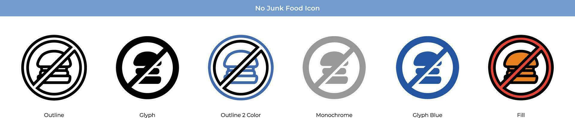 No Junk Food Vector Icon