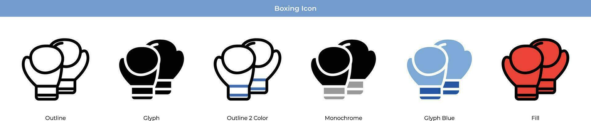 icono de vector de boxeo