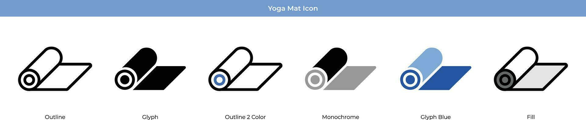 Yoga Mat Vector Icon