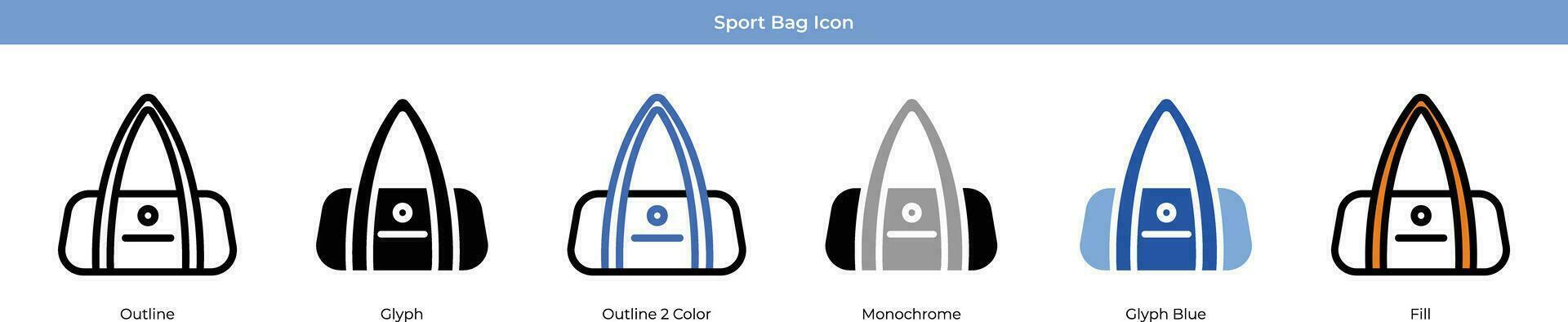 icono de vector de bolsa de deporte