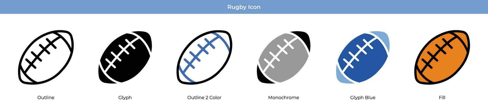 icono de vector de rugby