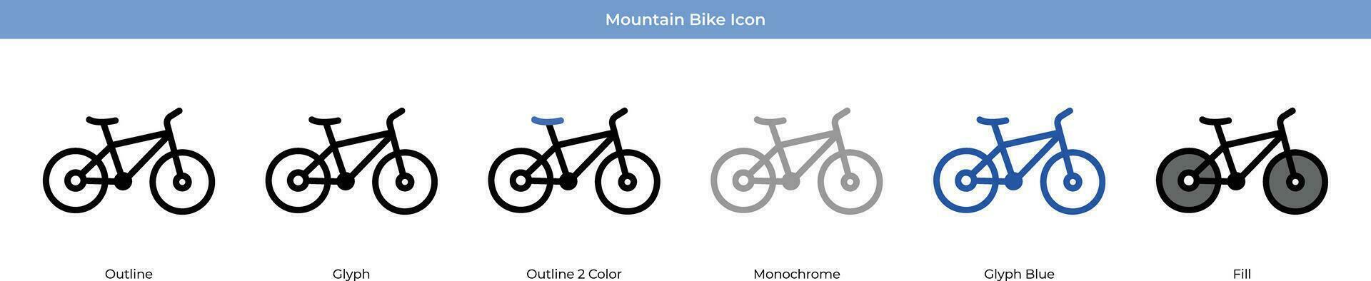 Mountain Bike Vector Icon