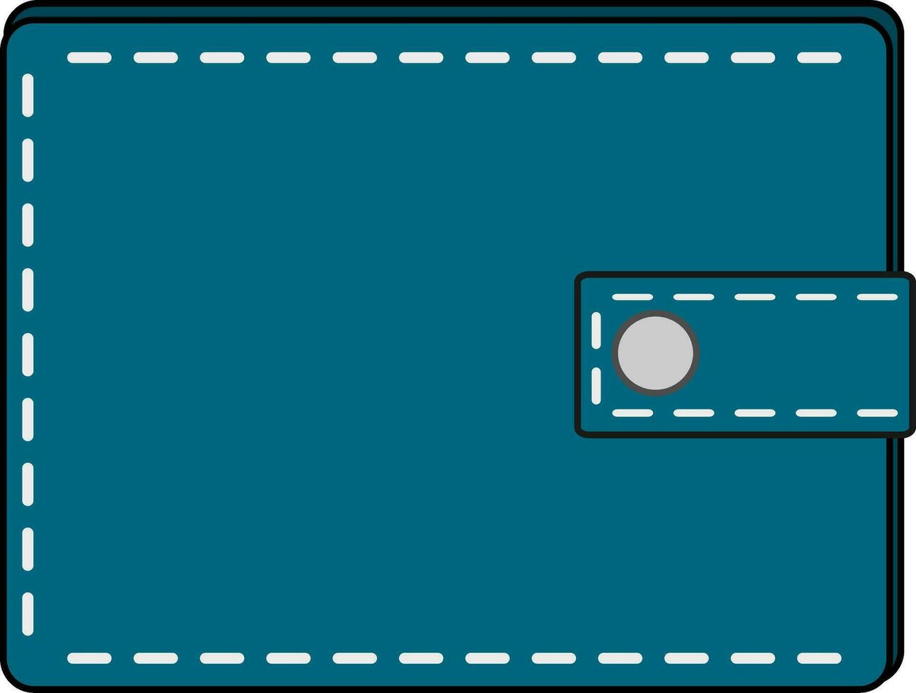 A blue wallet vector illustration.