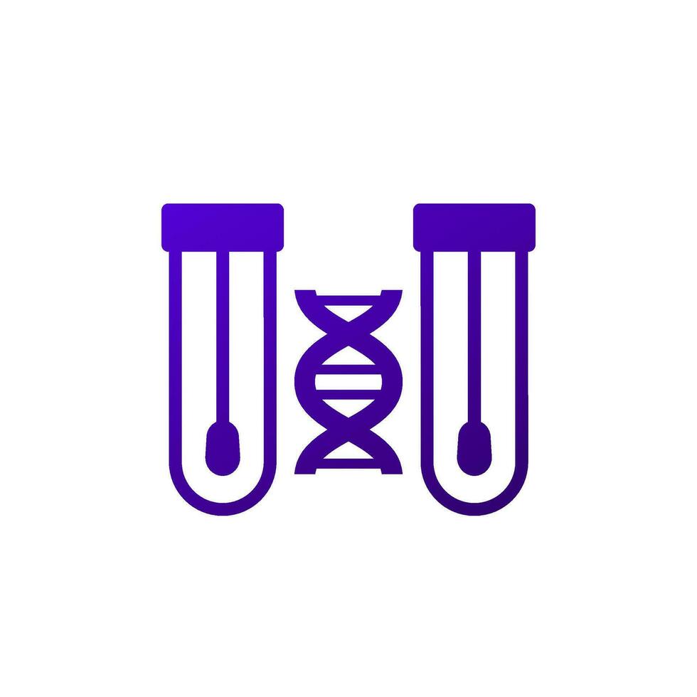 dna swab tests icon on white vector