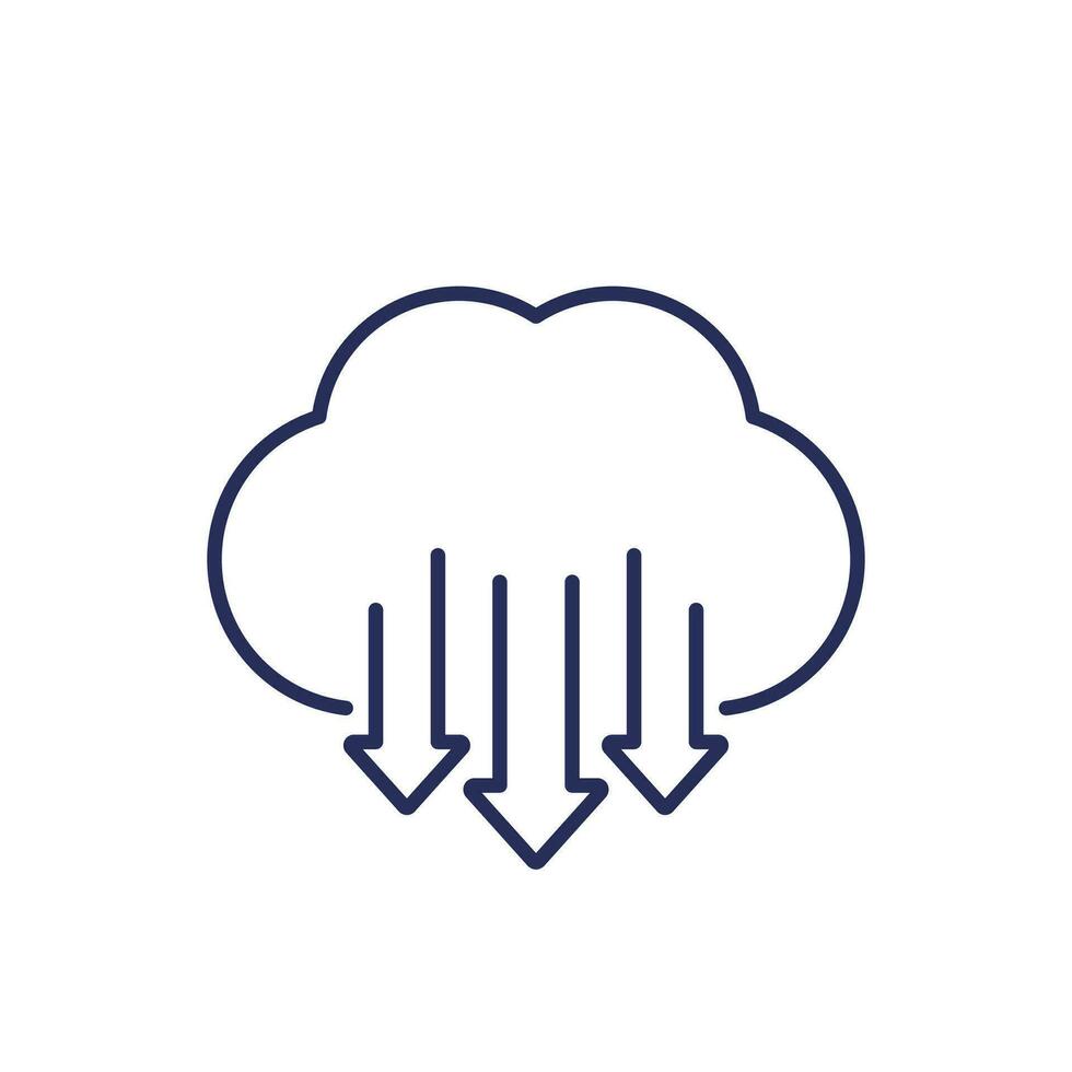 co2 gas and carbon emission reduction line icon vector