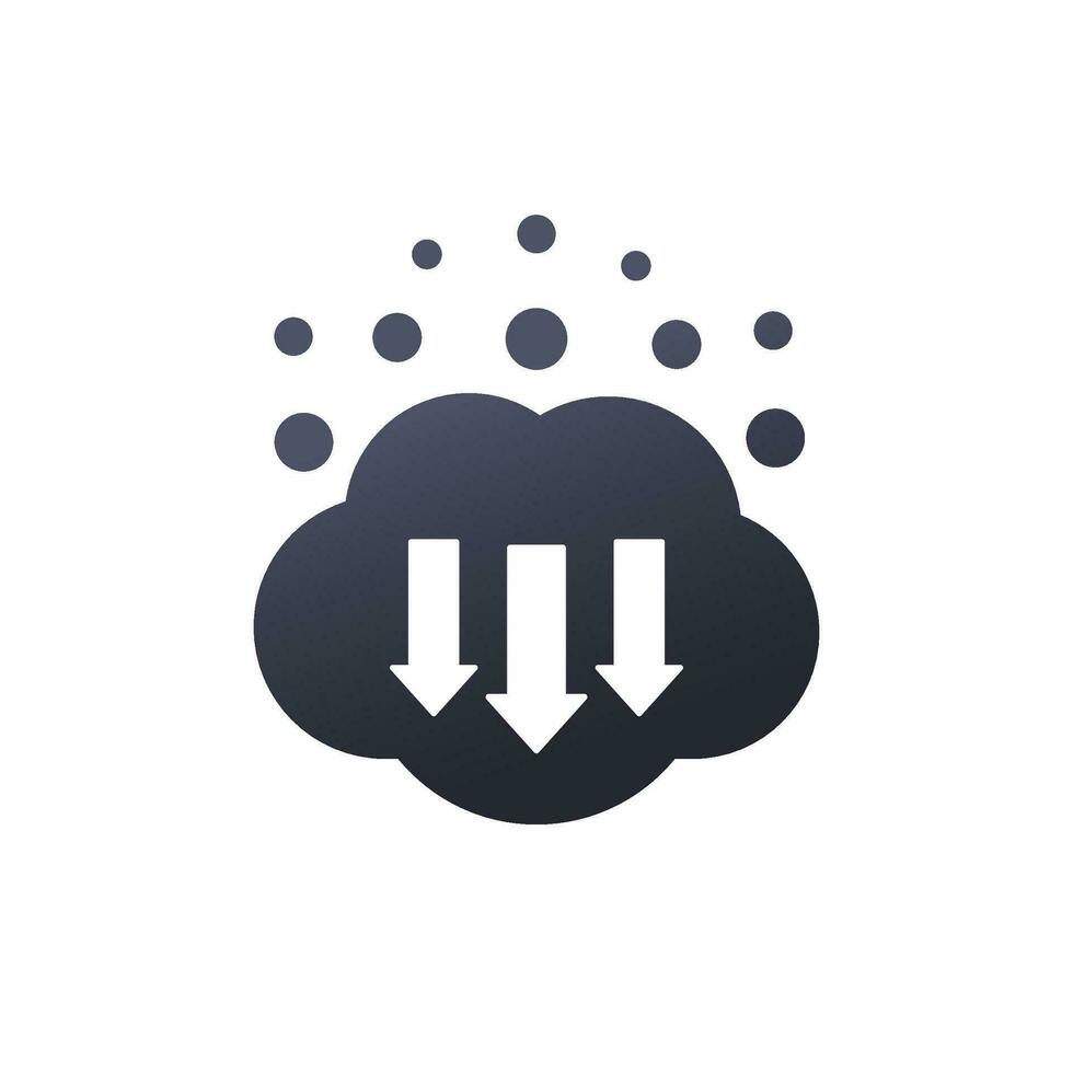 co2 gas, carbon emission reduction icon vector