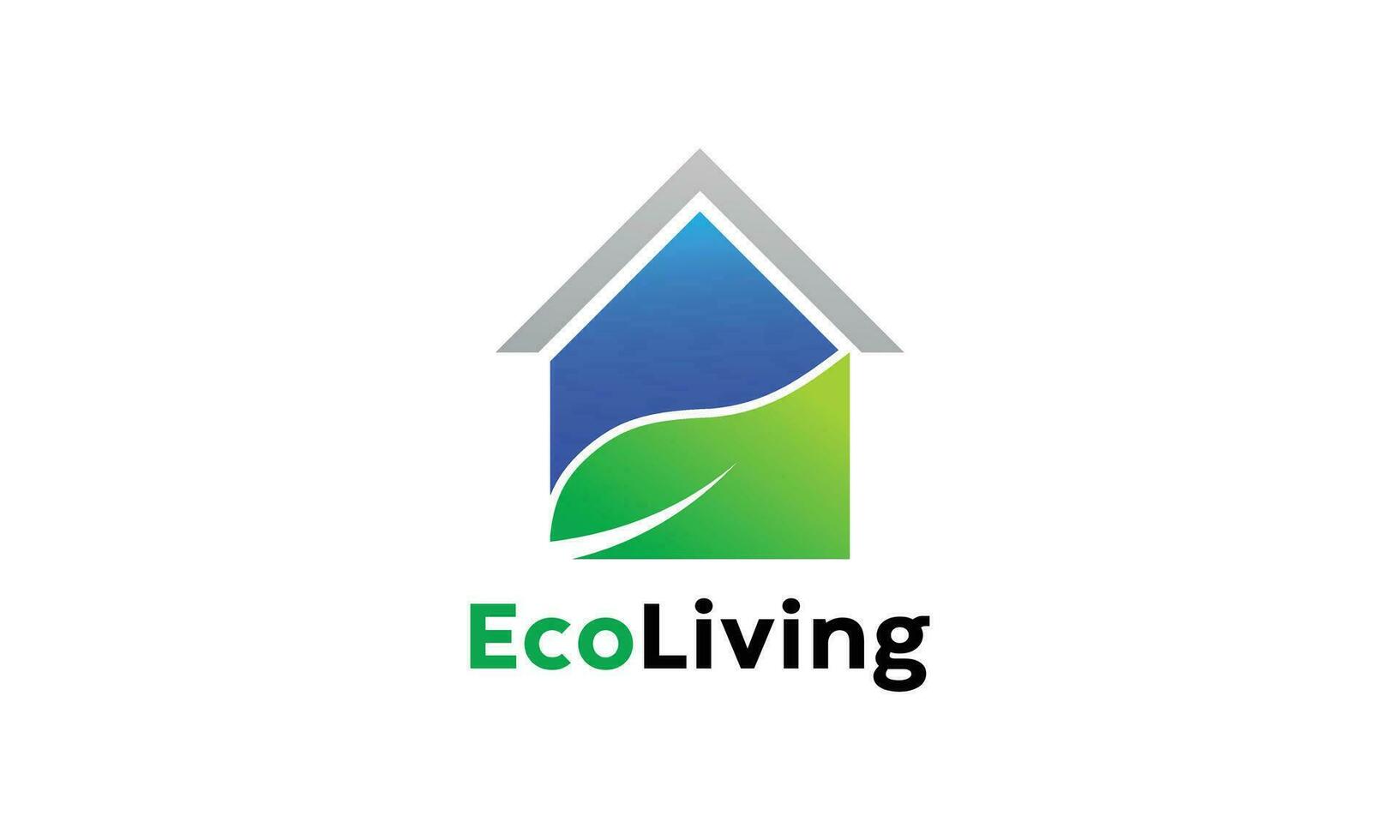 Minimalist logo house nature concept symbol environment ecology real estate building residential property business architecture vector