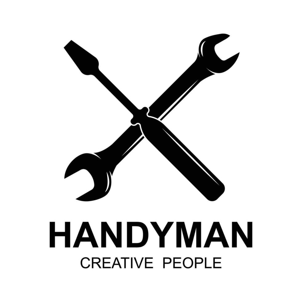 handyman logo vector icon illustration template