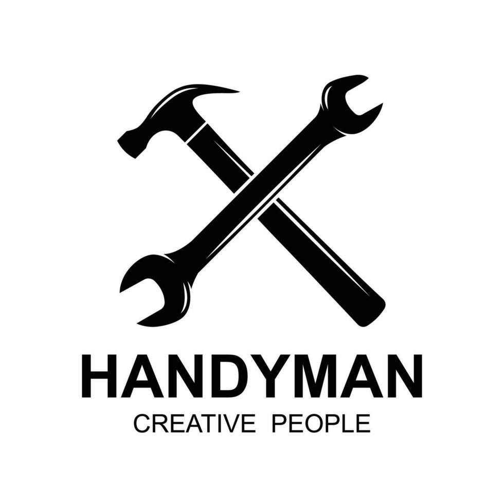 handyman logo vector icon illustration template