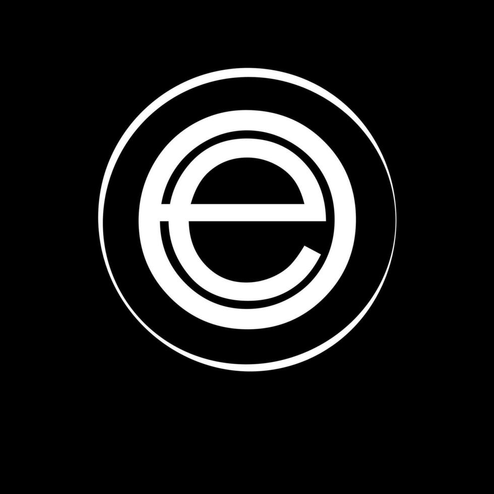 EO,OE initial elegant circle logo design vector