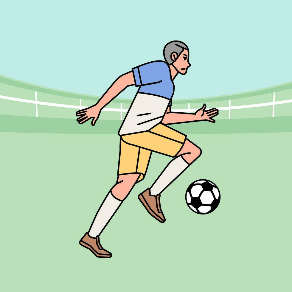 fútbol fútbol americano hombre personaje jugadores en acción atleta en campo línea estilo vector