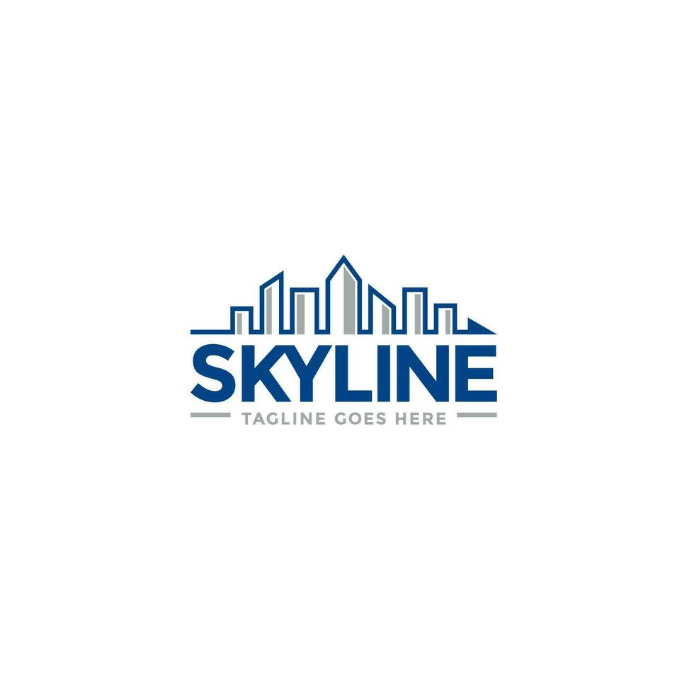 Skyline logo or combination mark design vector